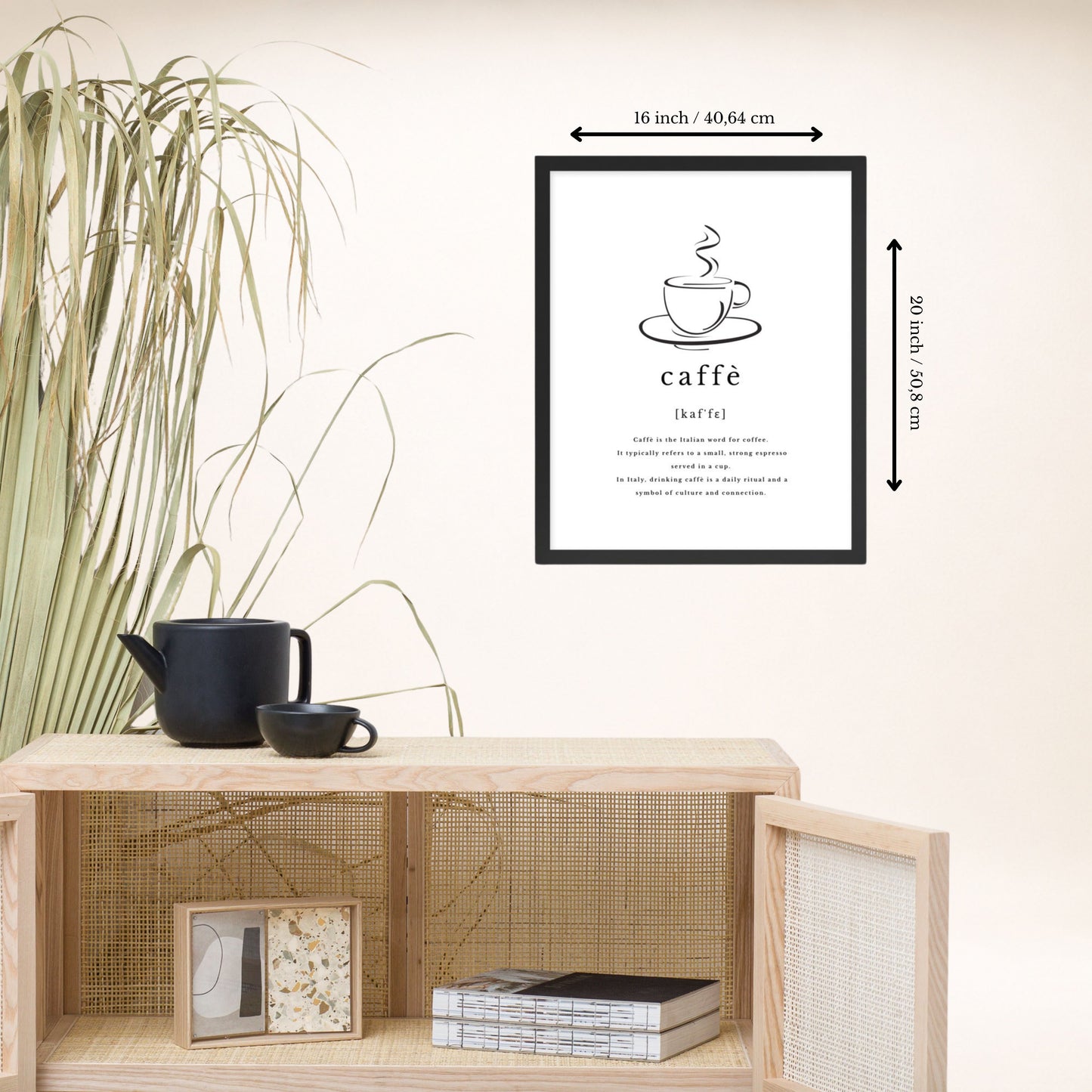 Caffè Framed Poster | Framed poster with quiet elegance
