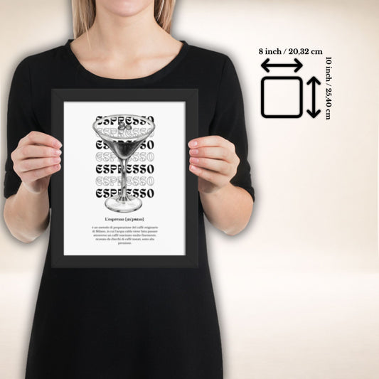 ESPRESSO Gerahmtes Poster