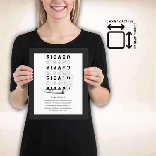 Sigaro Noir Framed Poster