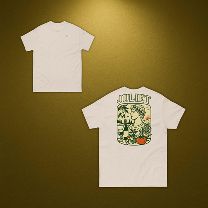 Juliet 1496 T-Shirt – Klassisches Baumwollshirt mit italienischem Rückenprint - Juliet 1496