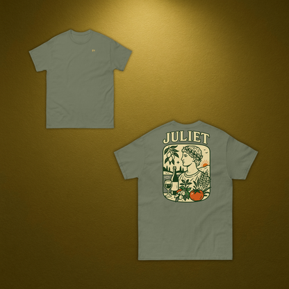 Juliet 1496 T-Shirt – Klassisches Baumwollshirt mit italienischem Rückenprint - Juliet 1496