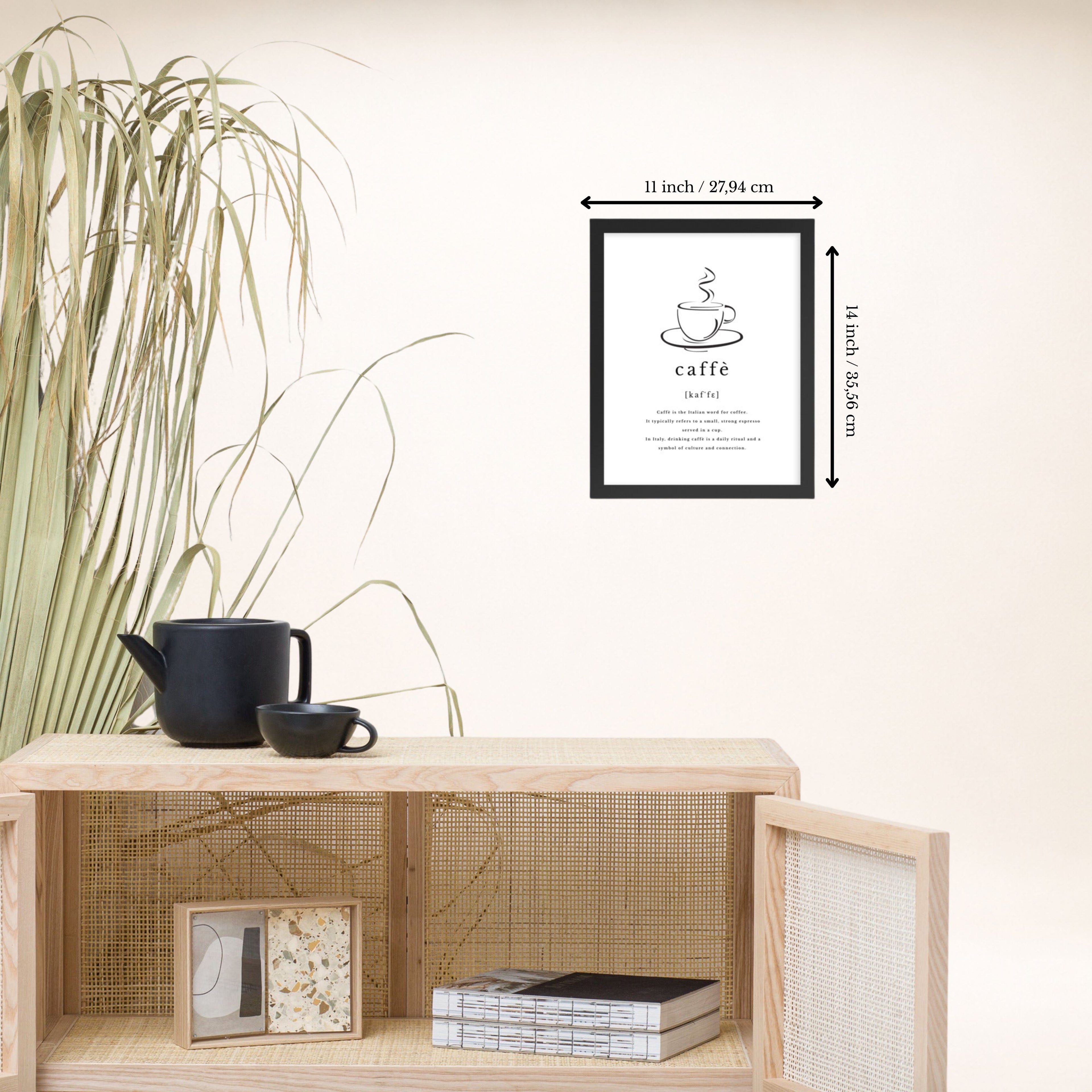 Caffè Framed Poster | Gerahmtes Poster mit ruhiger Eleganz