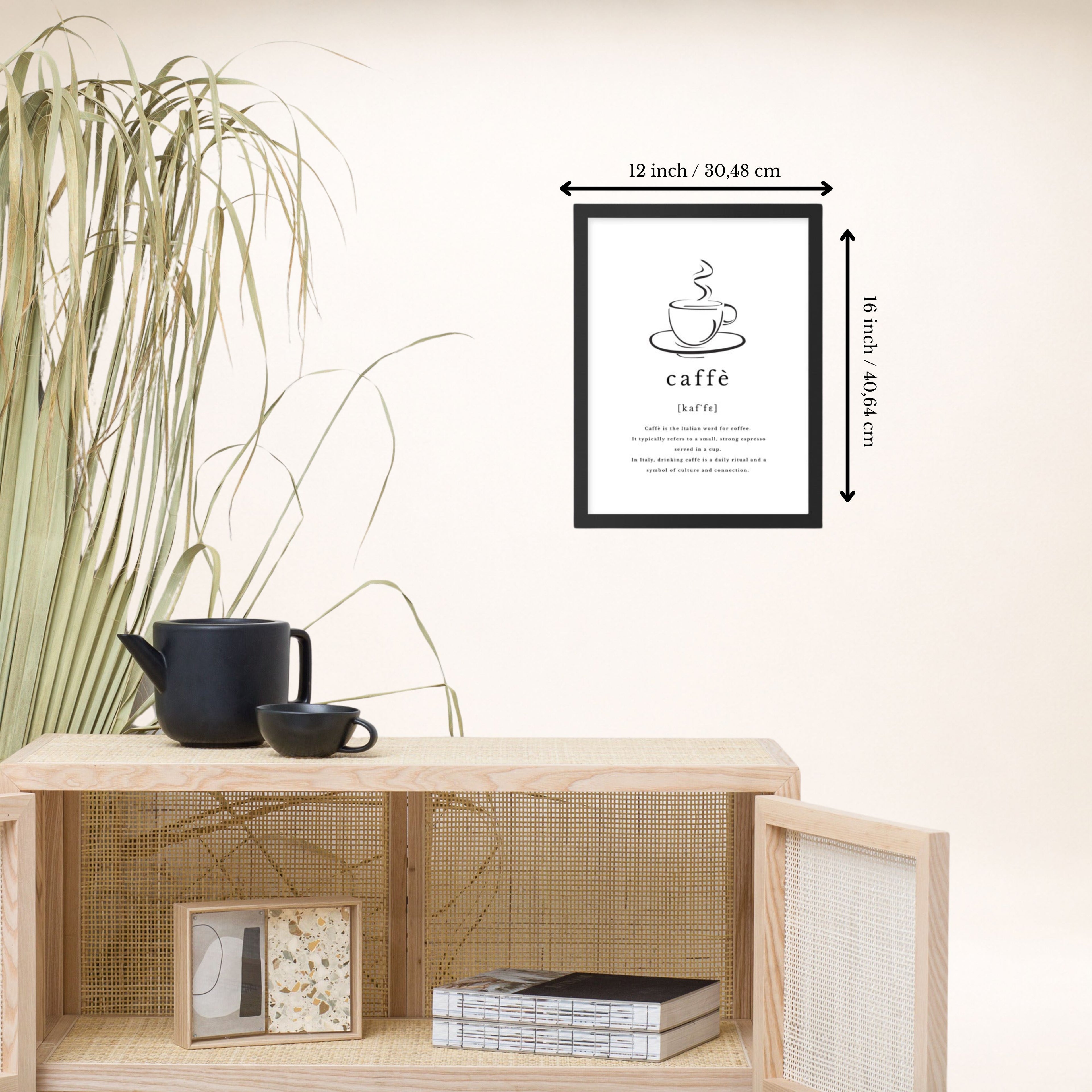 Caffè Framed Poster | Gerahmtes Poster mit ruhiger Eleganz