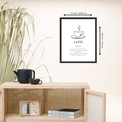 Caffè Framed Poster | Framed poster with quiet elegance