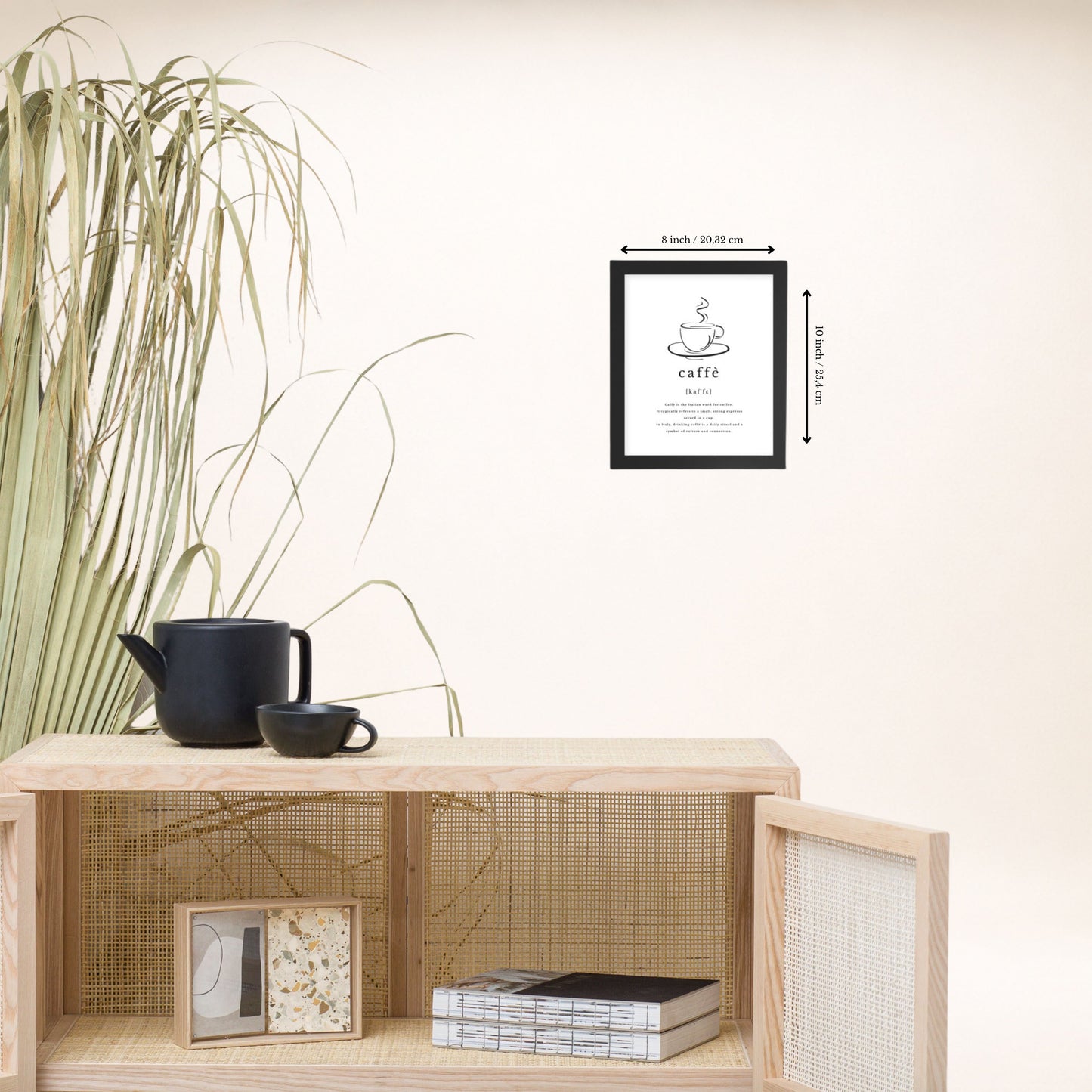 Caffè Framed Poster | Framed poster with quiet elegance