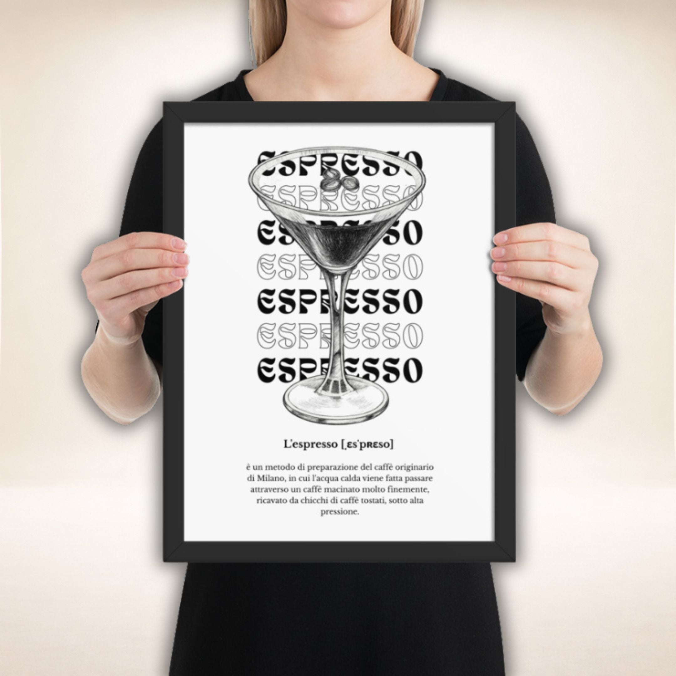 ESPRESSO Gerahmtes Poster | Gerahmtes Poster mit ruhiger Eleganz