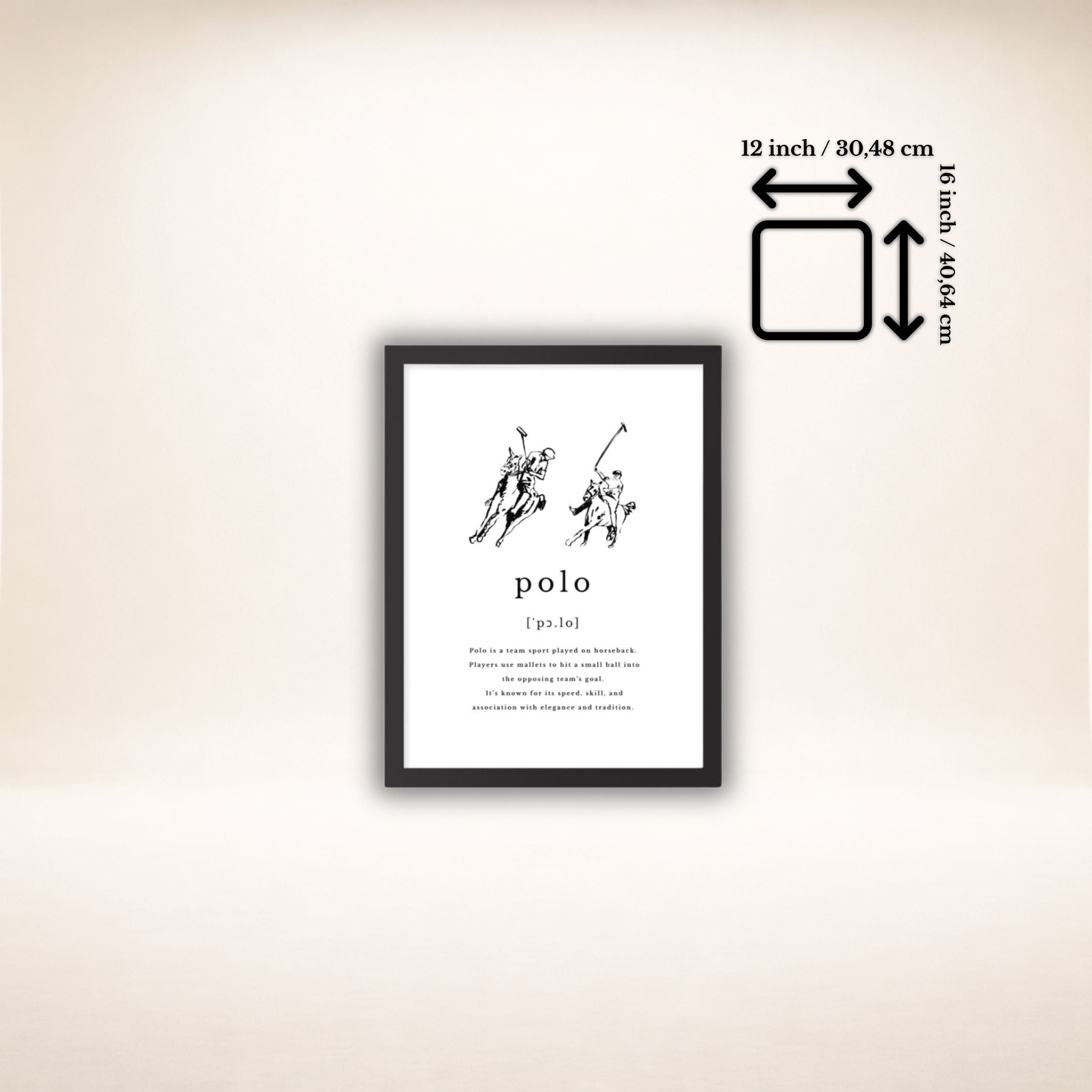 Polo Framed Poster | Gerahmtes Poster mit ruhiger Eleganz