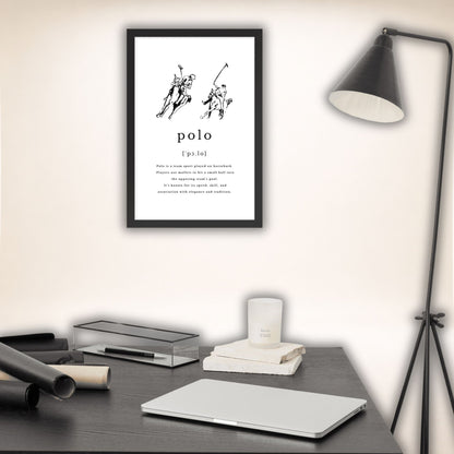 Polo Framed Poster | Framed poster with understated elegance