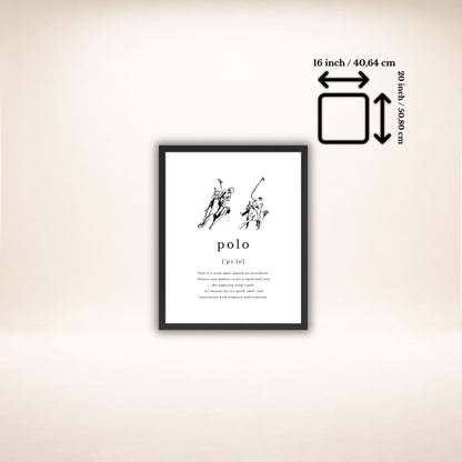 Polo Framed Poster | Framed poster with understated elegance