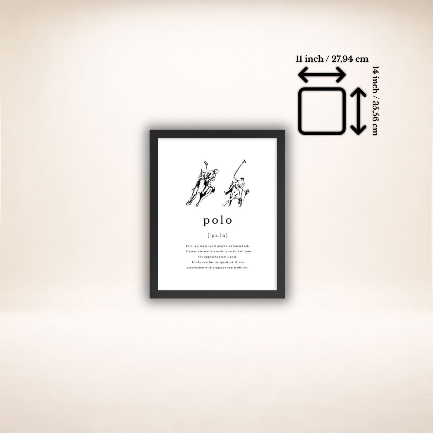 Polo Framed Poster | Framed poster with understated elegance