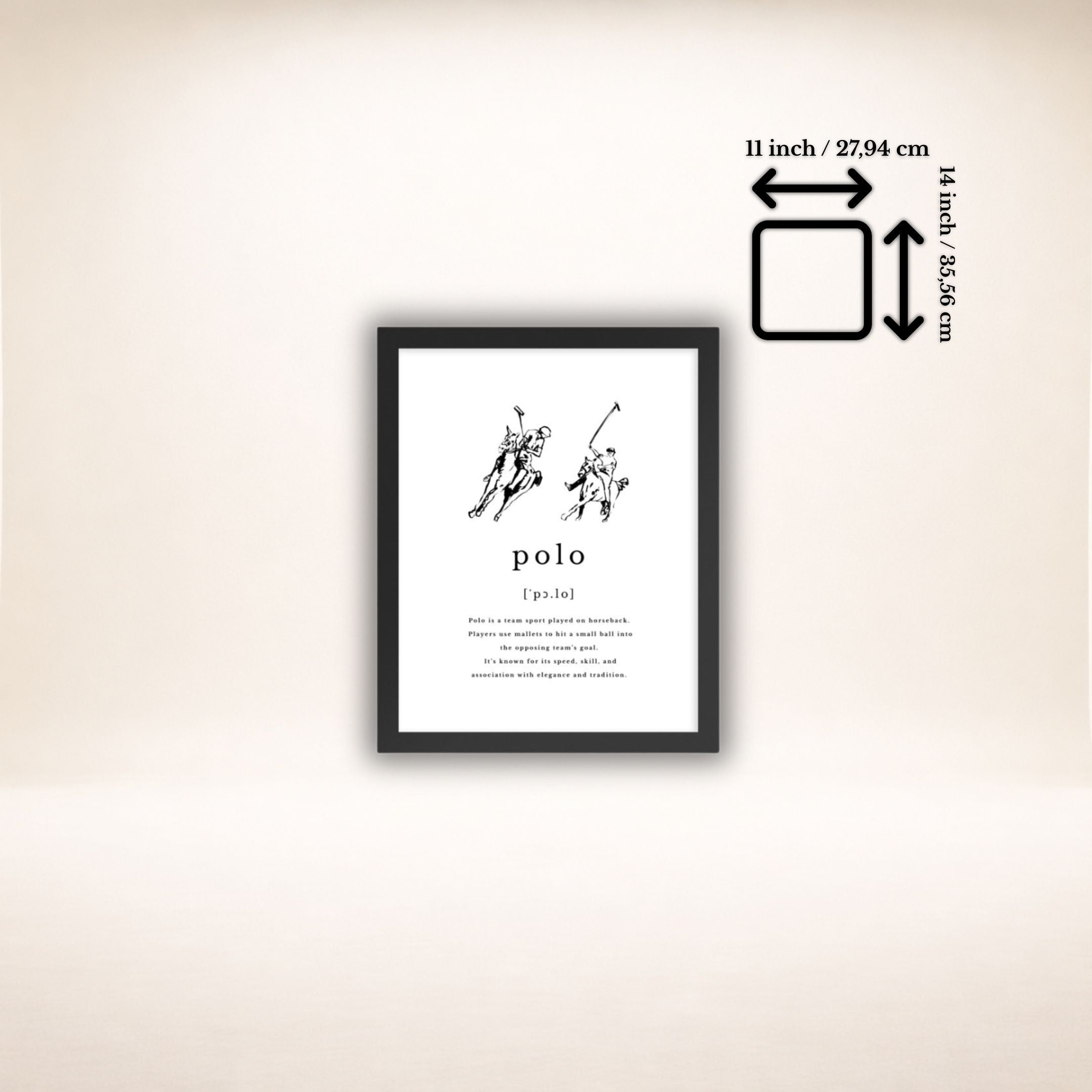 Polo Framed Poster | Gerahmtes Poster mit ruhiger Eleganz