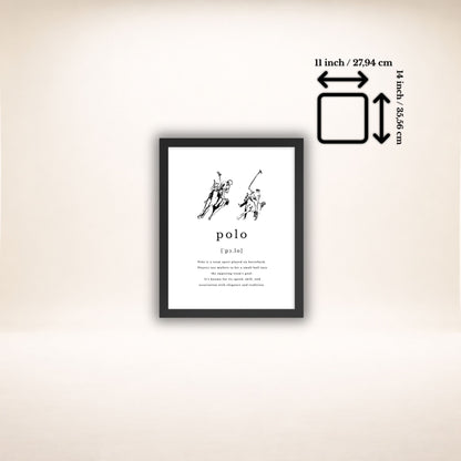 Polo Framed Poster | Framed poster with understated elegance