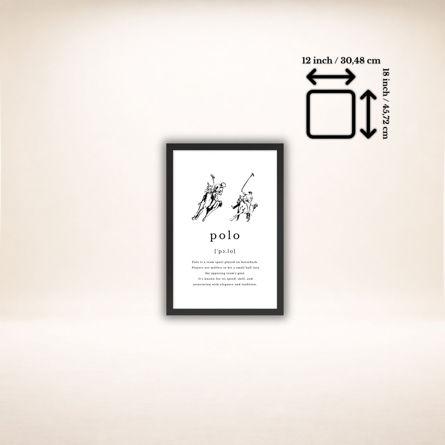 Polo Framed Poster | Framed poster with understated elegance