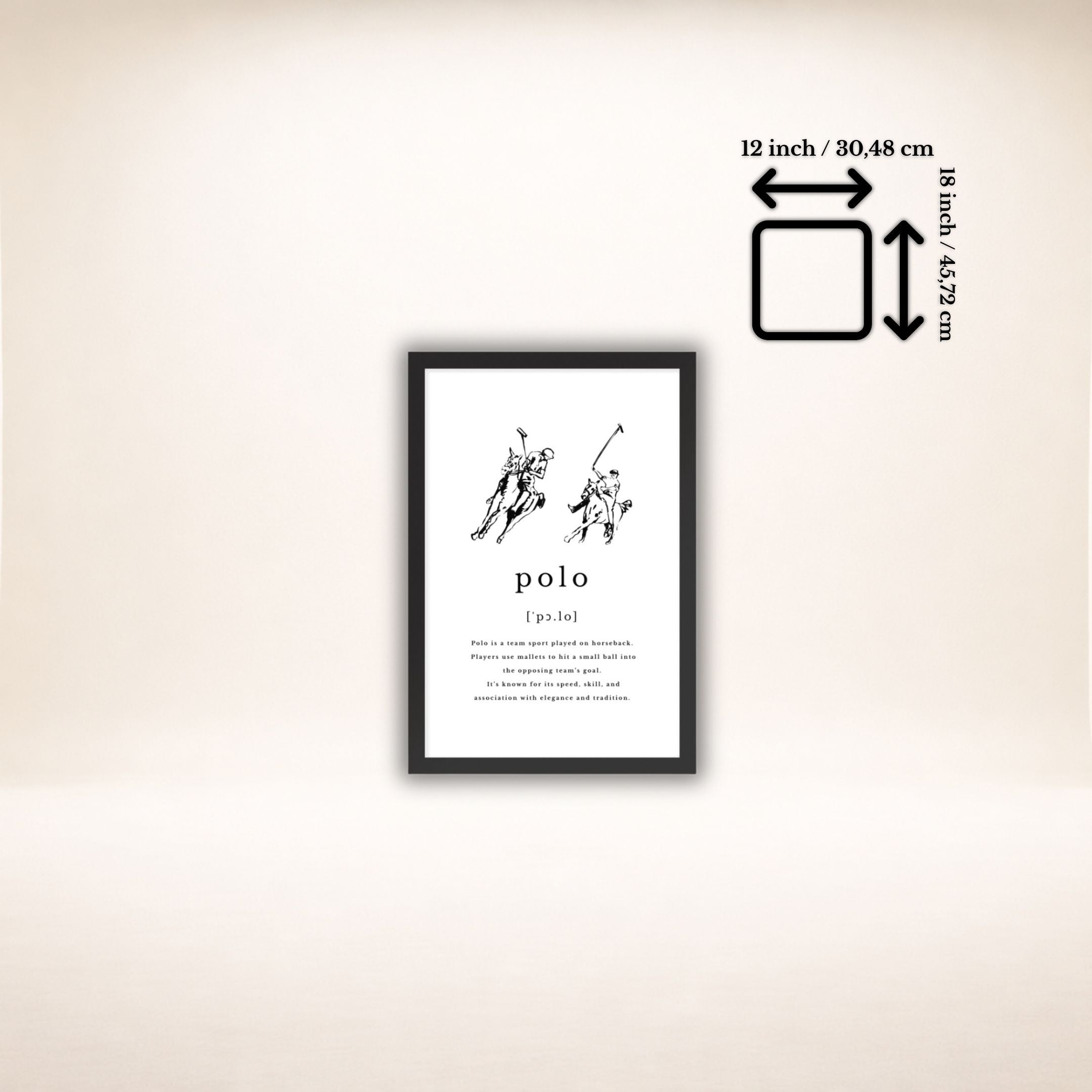 Polo Framed Poster | Gerahmtes Poster mit ruhiger Eleganz