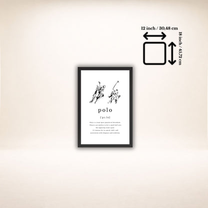 Polo Framed Poster | Framed poster with understated elegance