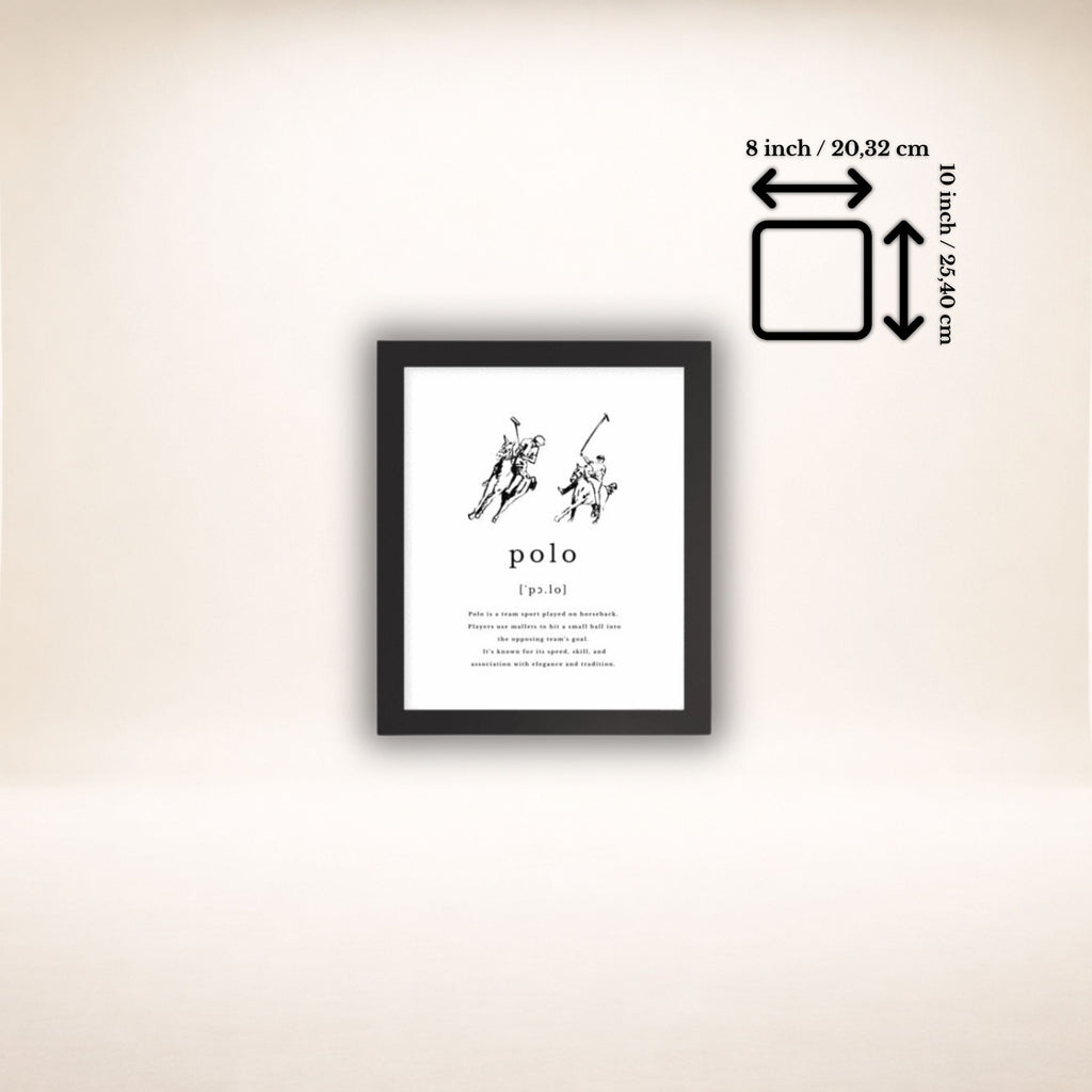 Polo Framed Poster | Gerahmtes Poster mit ruhiger Eleganz