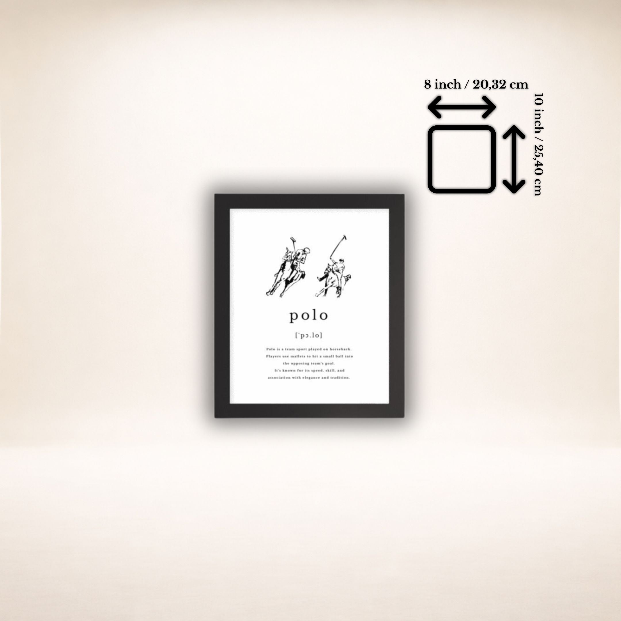 Polo Framed Poster | Gerahmtes Poster mit ruhiger Eleganz