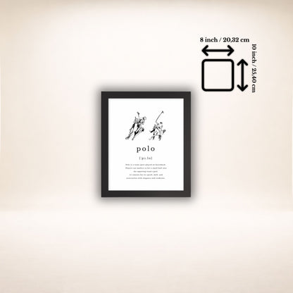Polo Framed Poster | Framed poster with understated elegance