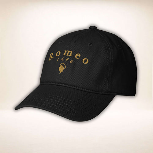 Romeo Silhouette Cap in Schwarz mit goldener Stickerei