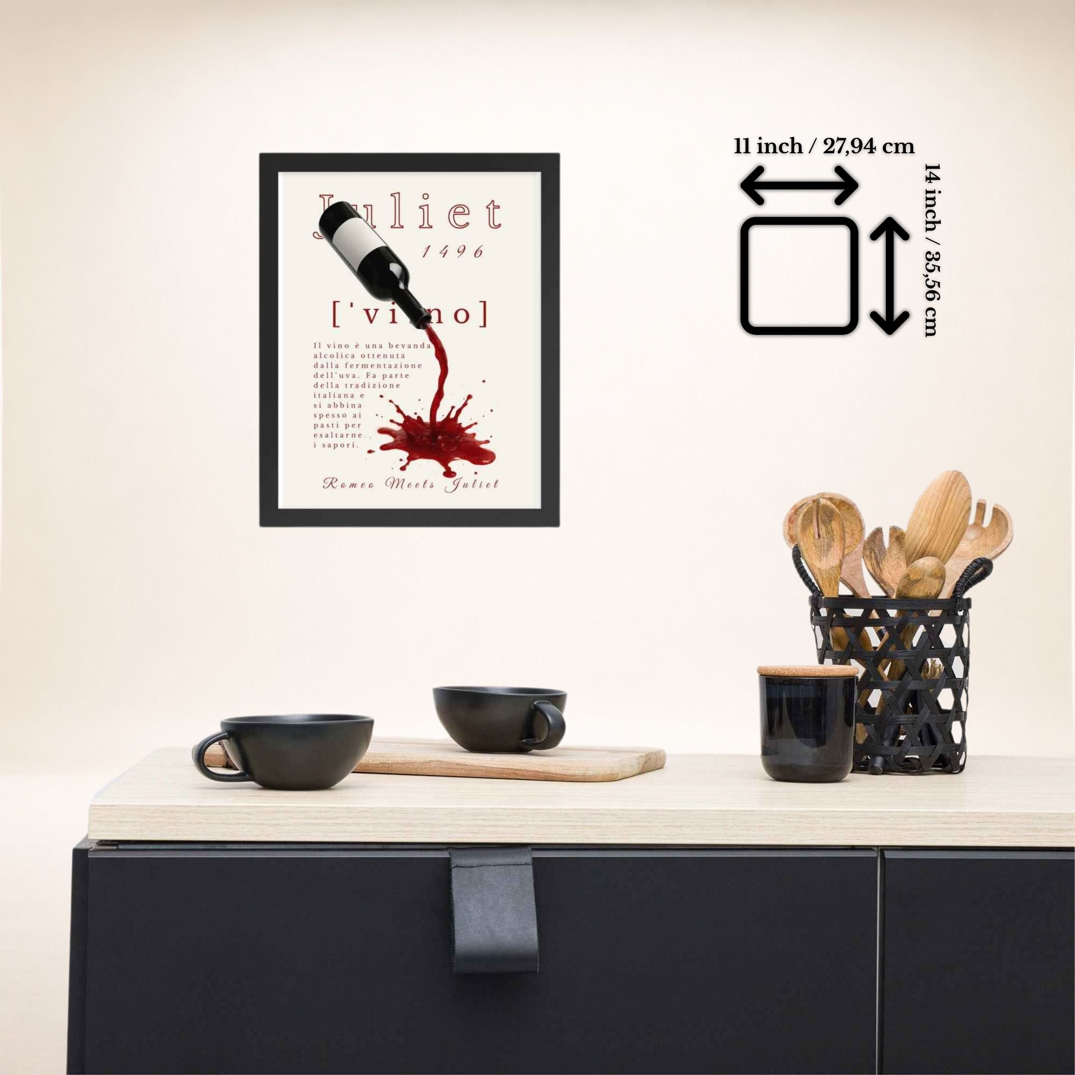 Vino Poster | Gerahmtes Poster mit ruhiger Eleganz