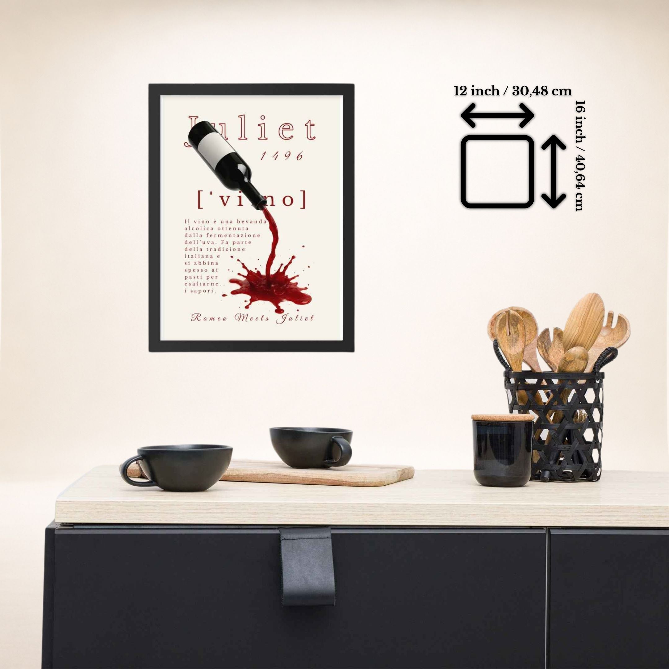 Vino Poster | Gerahmtes Poster mit ruhiger Eleganz