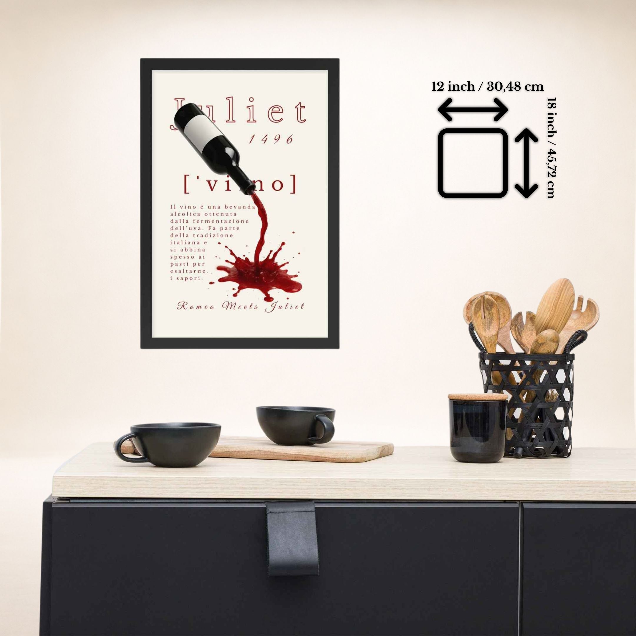 Vino Poster | Gerahmtes Poster mit ruhiger Eleganz