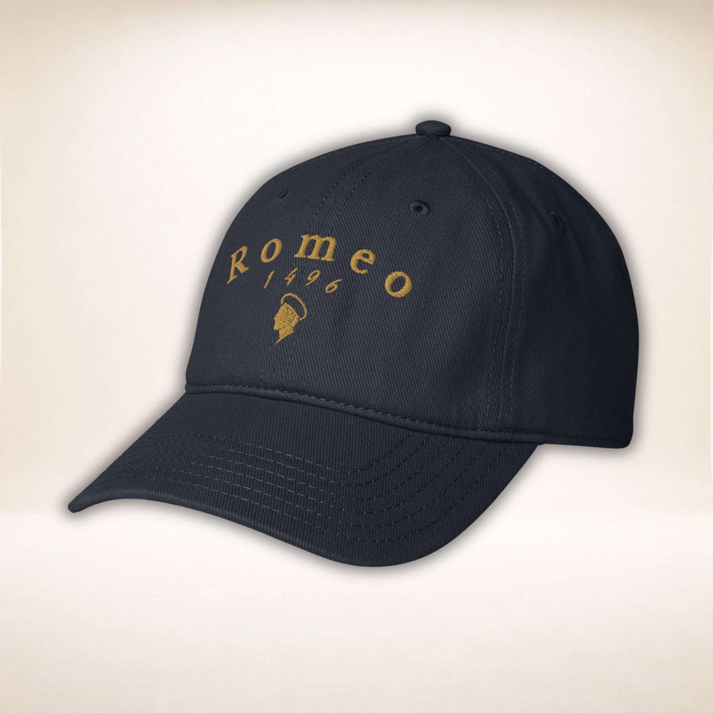 Romeo Silhouette Cap in Dunkelnavy mit goldfarbener Stickerei
