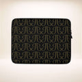 Laptoptasche Venezia Executive in Schwarz mit goldfarbenem Monogramm, Größe 13 Zoll